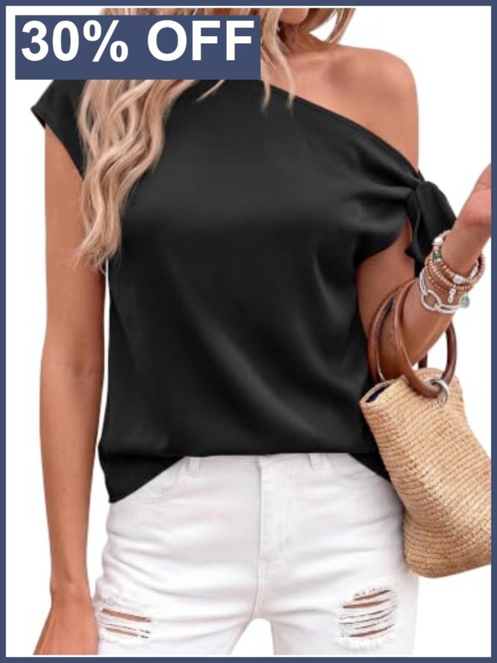 Women's Off Shoulder Satin Blouse Silky Short Sleeve Top Cocktail Party